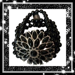 AVENUE ☆ BLACK ☆ PLUS SIZE ☆ STRETCH BRACELET ☆ NEW w/TAG